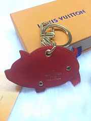 LV Pig Bag Charm and Key Holder Monogram Brown/Red M64181 - 4