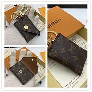 LOUIS VUITTON KIRIGAMI POUCH BAG CHARM AND KEY HOLDER BROWN - 1