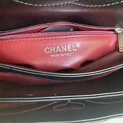 CHANEL FLAP BAG WITH TOP HANDLE A92236# Lambskin Black with Silver Hardware - 2