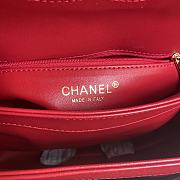 CHANEL FLAP BAG WITH TOP HANDLE A92236# Lambskin & Gold Metal in Red - 2