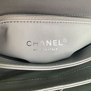CHANEL FLAP BAG WITH TOP HANDLE A92236# Lambskin & Silver Metal in Grey - 2