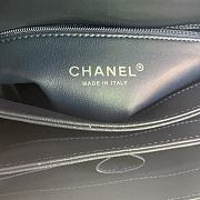 CHANEL FLAP BAG WITH TOP HANDLE A92236# Lambskin & Silver Metal in Blue - 4