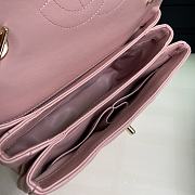 CHANEL FLAP BAG WITH TOP HANDLE A92236# Lambskin & Gold Metal in Pink - 2