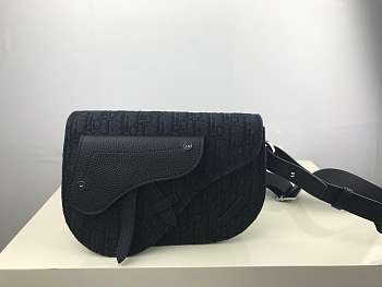 Dior 2019 Christian Dior Black Oblique saddle bag 