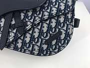 Dior 2019 Christian Dior Oblique Navy Blue saddle bag - 3