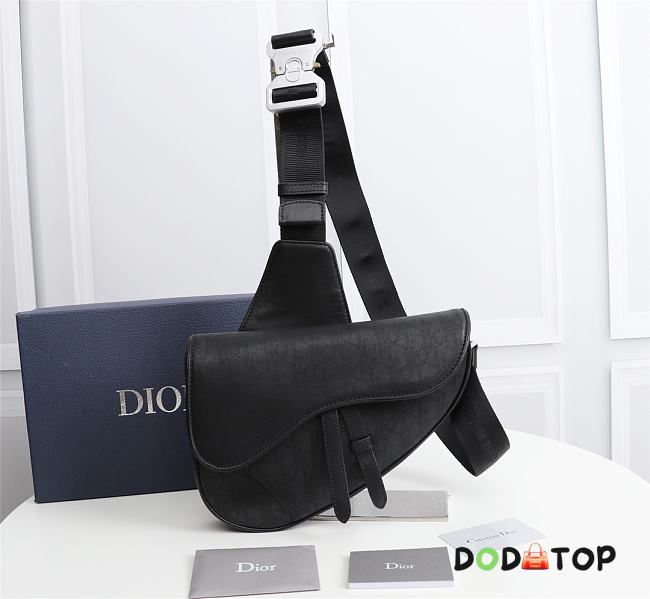 Dior Christian Dior Oblique Galaxy Leather saddle bag - 1