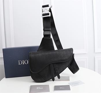 Dior Christian Dior Oblique Galaxy Leather saddle bag