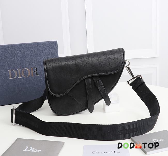 Dior Christian Dior Oblique Leather saddle bag - 1