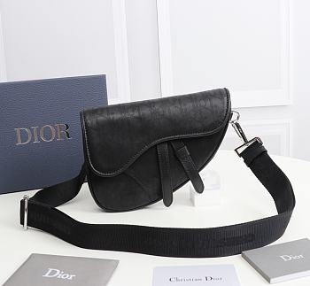 Dior Christian Dior Oblique Leather saddle bag