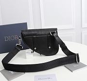 Dior Christian Dior Oblique Leather saddle bag - 2