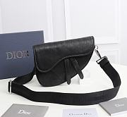 Dior Christian Dior Oblique Leather saddle bag - 4