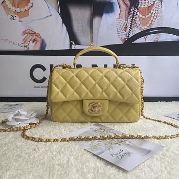 Chanel Flap Caviar With Handle AS2431# yellow
