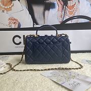 Chanel Flap Caviar With Handle AS2431# Dark Blue - 2