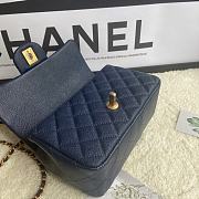 Chanel Flap Caviar With Handle AS2431# Dark Blue - 4