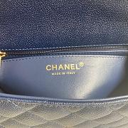 Chanel Flap Caviar With Handle AS2431# Dark Blue - 5