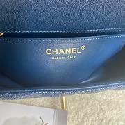 Chanel Flap Caviar With Handle AS2431# Shiny Blue - 2