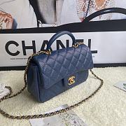 Chanel Flap Caviar With Handle AS2431# Shiny Blue - 5