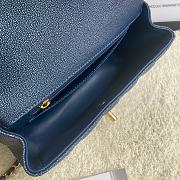 Chanel Flap Caviar With Handle AS2431# Shiny Blue - 6