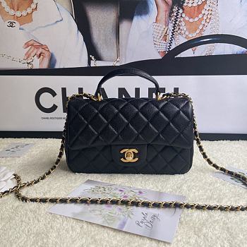 Chanel Flap Caviar With Handle AS2431# Black 
