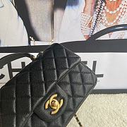 Chanel Flap Caviar With Handle AS2431# Black  - 3