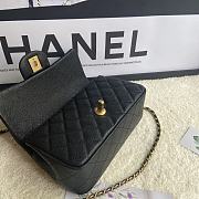 Chanel Flap Caviar With Handle AS2431# Black  - 2