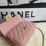 Chanel Flap Caviar With Handle AS2431# Pink - 5