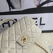 Chanel Flap Caviar With Handle AS2431# White - 3