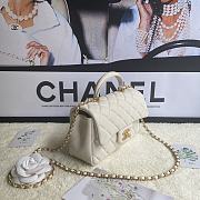 Chanel Flap Caviar With Handle AS2431# White - 6