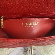 Chanel Flap Caviar With Handle AS2431# Red - 6