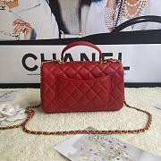 Chanel Flap Caviar With Handle AS2431# Red - 5