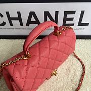 Chanel Flap Caviar With Handle AS2431# Rose  - 3