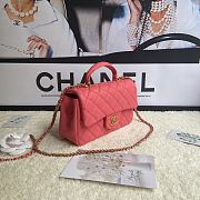 Chanel Flap Caviar With Handle AS2431# Rose  - 4