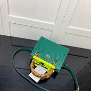 Gucci Mini Tote With Bamboo Handle style 655661 Green - 3