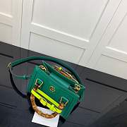 Gucci Mini Tote With Bamboo Handle style 655661 Green - 5