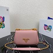 Prada Saffiano Leather Bag with Gold Chain in Pink 1BD275 - 1