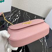 Prada Saffiano Leather Bag with Gold Chain in Pink 1BD275 - 4