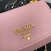 Prada Saffiano Leather Bag with Gold Chain in Pink 1BD275 - 2
