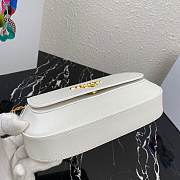 Prada Saffiano Leather Bag with Gold Chain in White 1BD275 - 5