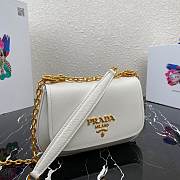 Prada Saffiano Leather Bag with Gold Chain in White 1BD275 - 4