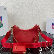 Prada Re-Edition 2005 Saffiano Leather 1BH204 Nylon Hobo Red - 1