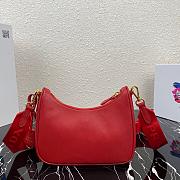 Prada Re-Edition 2005 Saffiano Leather 1BH204 Nylon Hobo Red - 5