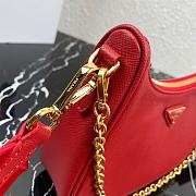 Prada Re-Edition 2005 Saffiano Leather 1BH204 Nylon Hobo Red - 6