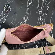 Prada Re-Edition 2005 Saffiano Leather 1BH204 Nylon Hobo Pink Bag - 2