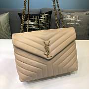 YSL LouLou Bag Style 459749# Beige With Gold hardware - 1