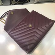 YSL LouLou Bag Style 459749# Burgundy With Gold hardware - 3