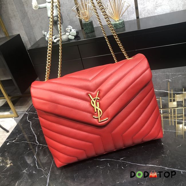 YSL LouLou Bag Style 459749# Red With Gold hardware - 1