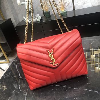 YSL LouLou Bag Style 459749# Red With Gold hardware