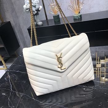 YSL LouLou Bag Style 459749# White With Gold hardware