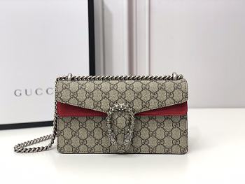 Gucci Small Dionysus GG Supreme Style 499623 Red