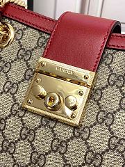 Gucci Padlock Tote Style 498156 Red - 3